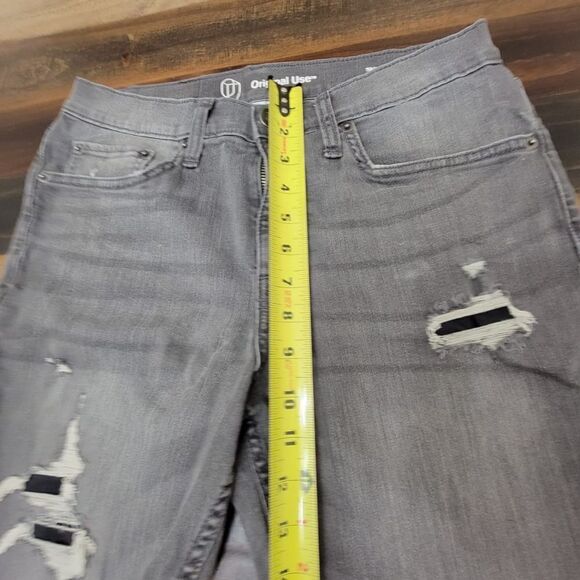 Original Use Skinny Jean Short Ripped Distressed Denim Gray Wash Men's Size 30 - Picture 8 of 10